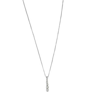 Tiffany & Co Graduated Jazz Drop Platinum Diamond Necklace