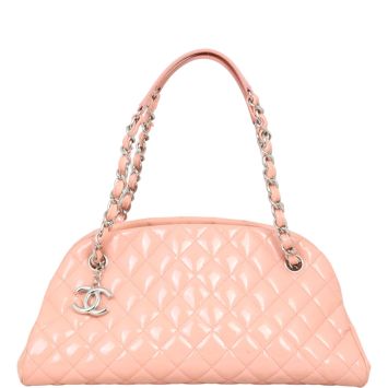Chanel Just Mademoiselle Bowler Bag Medium Patent