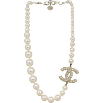 Chanel 100th Anniversary CC Pearl Necklace
