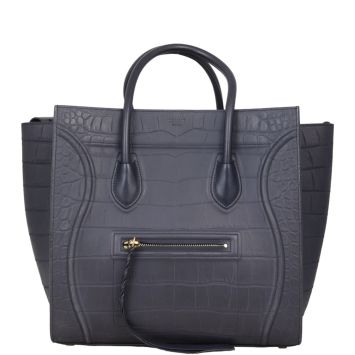 Celine Phantom Luggage Tote Medium Croc-Embossed