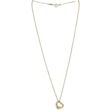 Tiffany & Co 18k Yellow Gold Open Heart Pendant