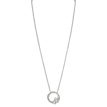 Tiffany & Co Victoria Vine Circle Platinum Diamond Pendant Necklace