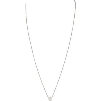 Tiffany & Co Soleste Single Diamond Pendant Platinum Necklace