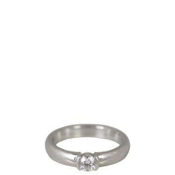 Tiffany & Co Platinum Diamond Bezel Solitaire Ring
