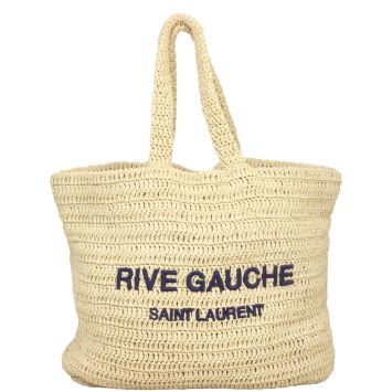 Saint Laurent Rive Gauche Raffia Tote