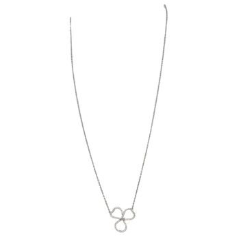 Tiffany & Co. Open Flower Platinum Diamond Necklace