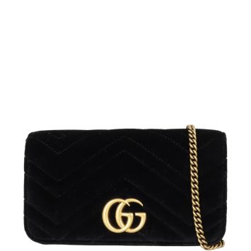 Gucci GG Marmont Velvet Super Mini Shoulder Bag