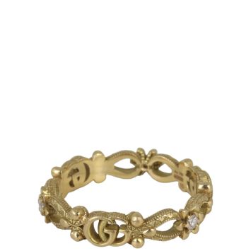Gucci Flora 18k Yellow Gold Diamond Ring