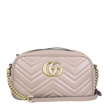 Gucci GG Marmont Small Camera Bag Front with Front with Strap