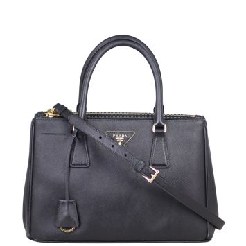 Prada Saffiano Lux Galleria Double Zip Tote Small Front