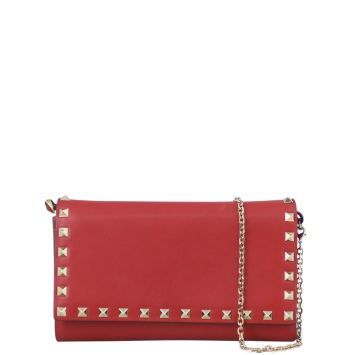 Valentino Rockstud Chain Wallet Front