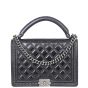 Chanel Boy Top Handle Bag Large Front
