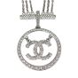 Chanel Crystal Pearl CC Circle Pendant Necklace Pendant