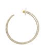 Chanel CC Crystal Hoop Earrings Side
