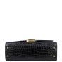 Saint Laurent Cassandra Top Handle Mini Croc-Embossed Base