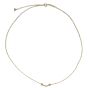 Tiffany & Co. T Smile Diamond Mini Pendant Necklace 18K Yellow Gold Back