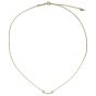 Tiffany & Co. T Smile Diamond Mini Pendant Necklace 18K Yellow Gold Front