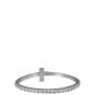 Tiffany & Co. T Diamond Wire Band Ring 18K White Gold Back
