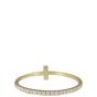 Tiffany & Co. T Diamond Wire Band Ring 18K Yellow Gold Back