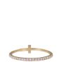 Tiffany & Co. T Diamond Wire Band Ring 18K Rose Gold Back