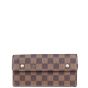 Louis Vuitton Portefeuille Accordion Long Chain Wallet Damier Ebene Front