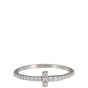 Tiffany & Co T Diamond Wire Band Ring 18k White Gold Front