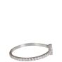 Tiffany & Co T Diamond Wire Band Ring 18k White Gold Side