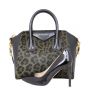 Givenchy Antigona Small Calfhair Leopard Print Shoe