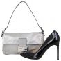 Fendi Baguette Bag Silver Shoe