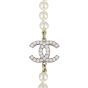 Chanel CC Glass Pearl Long Necklace Chanel Logo