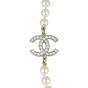 Chanel CC Glass Pearl Long Necklace Chanel Logo