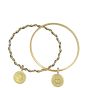 Chanel Logo Coin Bangle Pair Back