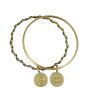Chanel Logo Coin Bangle Pair Top