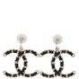 Chanel CC Lambskin Drop Earrings Back