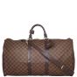 Louis Vuitton Keepall 55 Bandouliere Damier Ebene Front with Strap