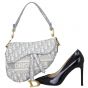 Dior Saddle Bag Oblique Embroidery Shoe