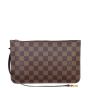 Louis Vuitton Neverfull Pochette Damier Ebene Front with Strap