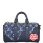 Louis Vuitton Keepall XS Monogram Denim Drip Front