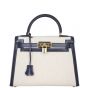 Hermes Kelly 28 Sellier Toile and Box Front