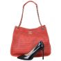 Chanel Perforated Tote (coral) Shoe