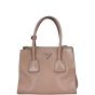 Prada Twin Pocket Glace Calfskin Tote Small Front