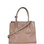 Prada Twin Pocket Glace Calfskin Tote Small Front with Strap