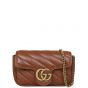 Gucci GG Marmont Matelasse Super Mini Shoulder Bag Front with Strap