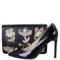 Valentino Floral Cutout Rockstud Shoulder Bag Shoe