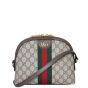 Gucci Ophidia GG Supreme Small Shoulder Bag Front with Strap