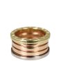 Bvlgari B.Zero1 18k White, Yellow and Rose Gold Three Band Ring