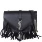 Saint Laurent Monogram Fringe Chain Bag Front With Chain