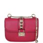 Valentino Glam Lock Medium Shoulder Bag Front With Chain