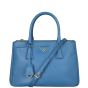 Prada Saffiano Lux Galleria Double Zip Tote Medium Front with Strap