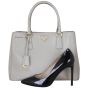 Prada Saffiano Lux Tote Medium (light grey) Shoe